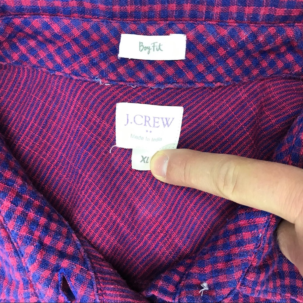 Jcrew Flannel Gingham Button Down Shirt - image 6